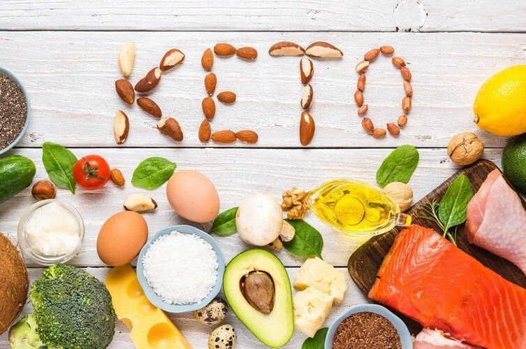 Ketogenic diet based on the consumption of high-fat foods