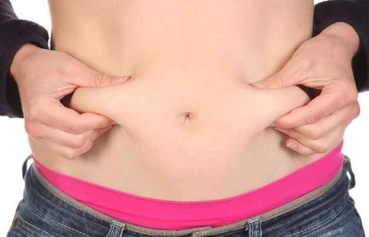 fat folds on the stomach